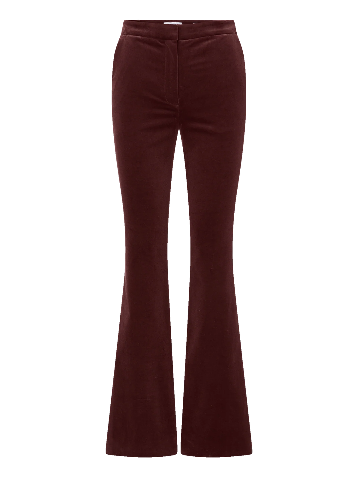 Veronica Beard Gracie Velvet Flare Pant in Burgundy