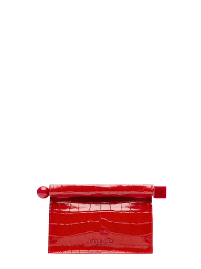 Jacquemus The Small Rond Carré Clutch in Red