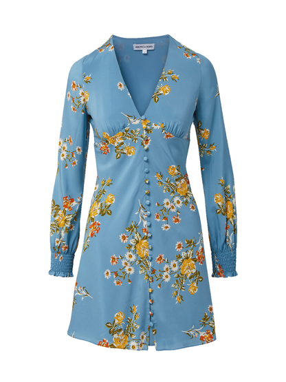 Veronica Beard Gabria Dress in Blue River Multi