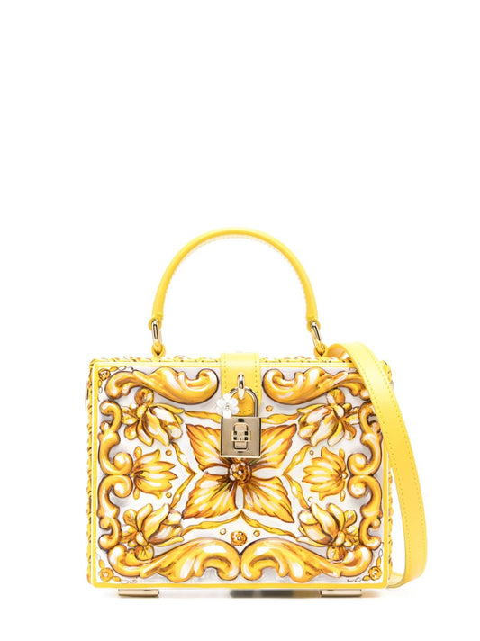 Dolce & Gabbana Top Handle Bag in Yellow/White