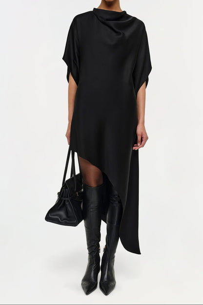 Simkhai Sadia Cape Mini Dress in Black