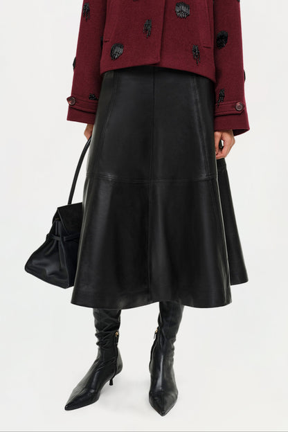 Simkhai Ryma Midi Skirt in Black