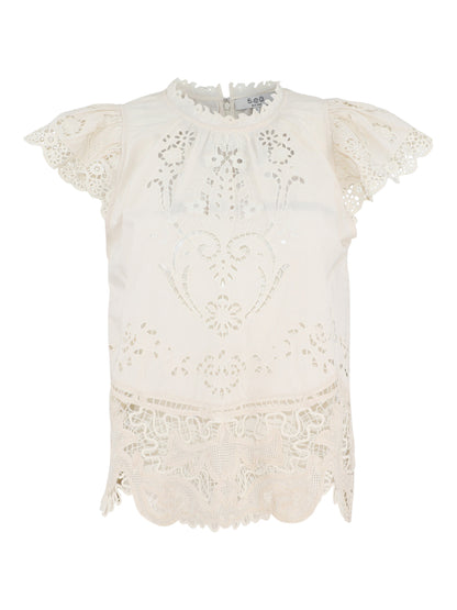 Sea Gianna lace Flutter Sleeve Top (More Colors)