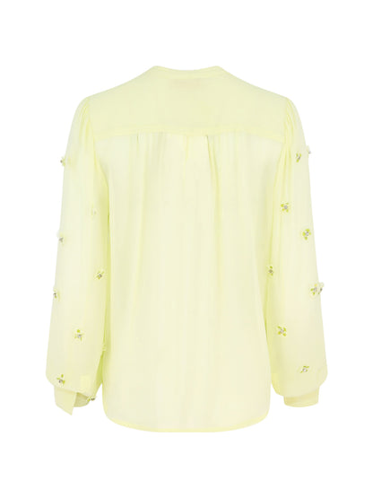 Ulla Johnson Bea Blouse in Citron