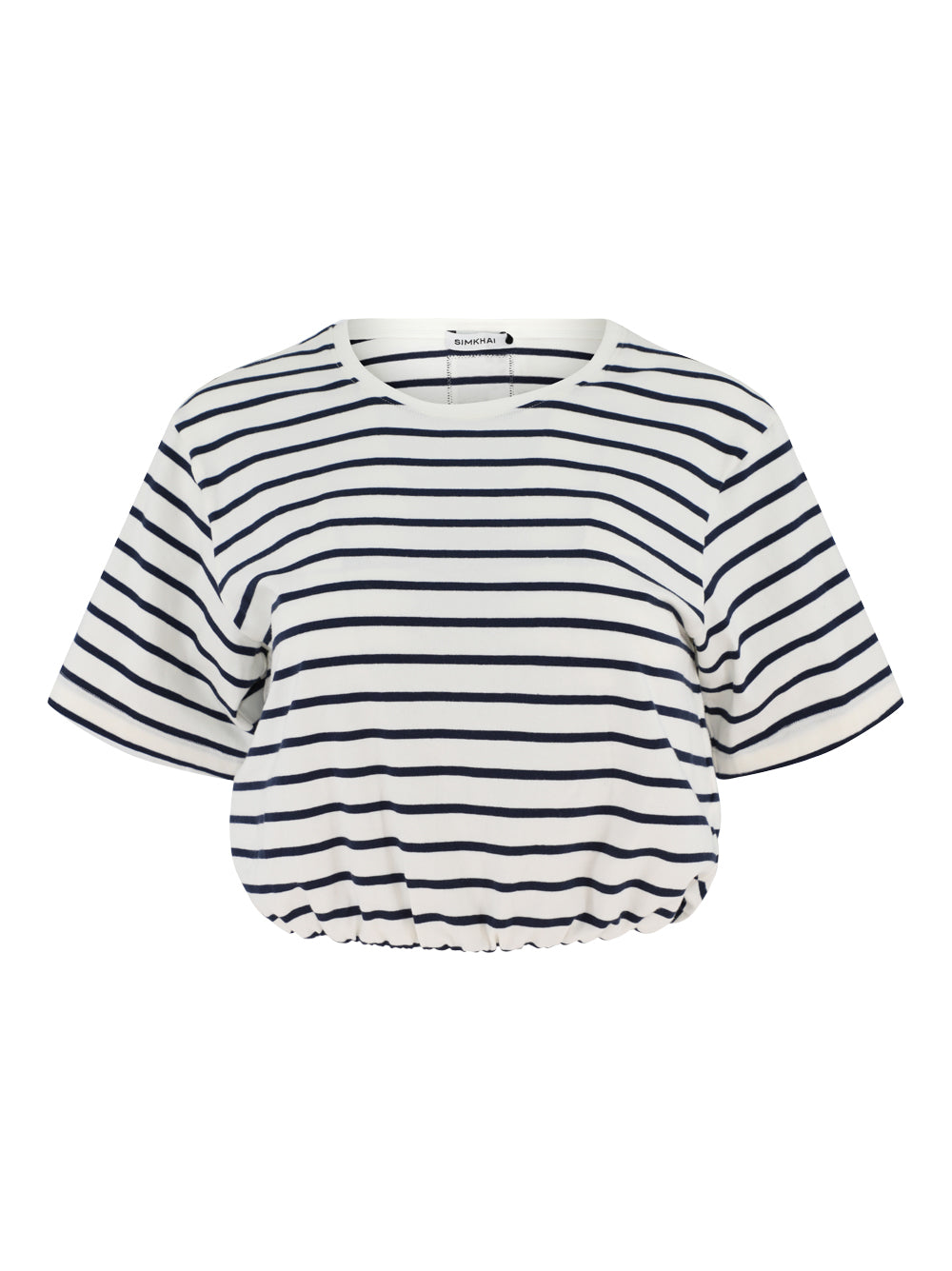 Simkhai Jojo Cropped T-Shirt in Midnight Stripe