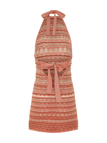 Cult Gaia Erina Knit Dress in Corallo Multi