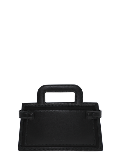 Balmain B-Buzz Small Top Handle-Pearl Embellished Satin Bag