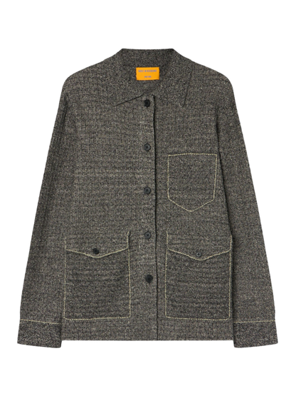 Guest in Residence Waffle Jacket in Black/Sandstone
