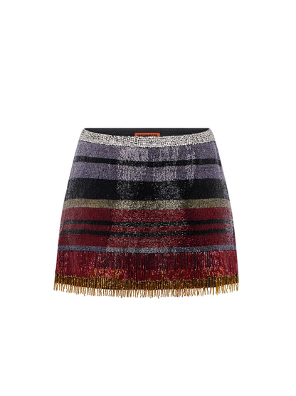 Simon Miller Inessa Crystal Beaded Skirt in Jewel Multi