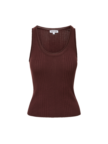 Veronica Beard Birke Knit Tank in Burgundy