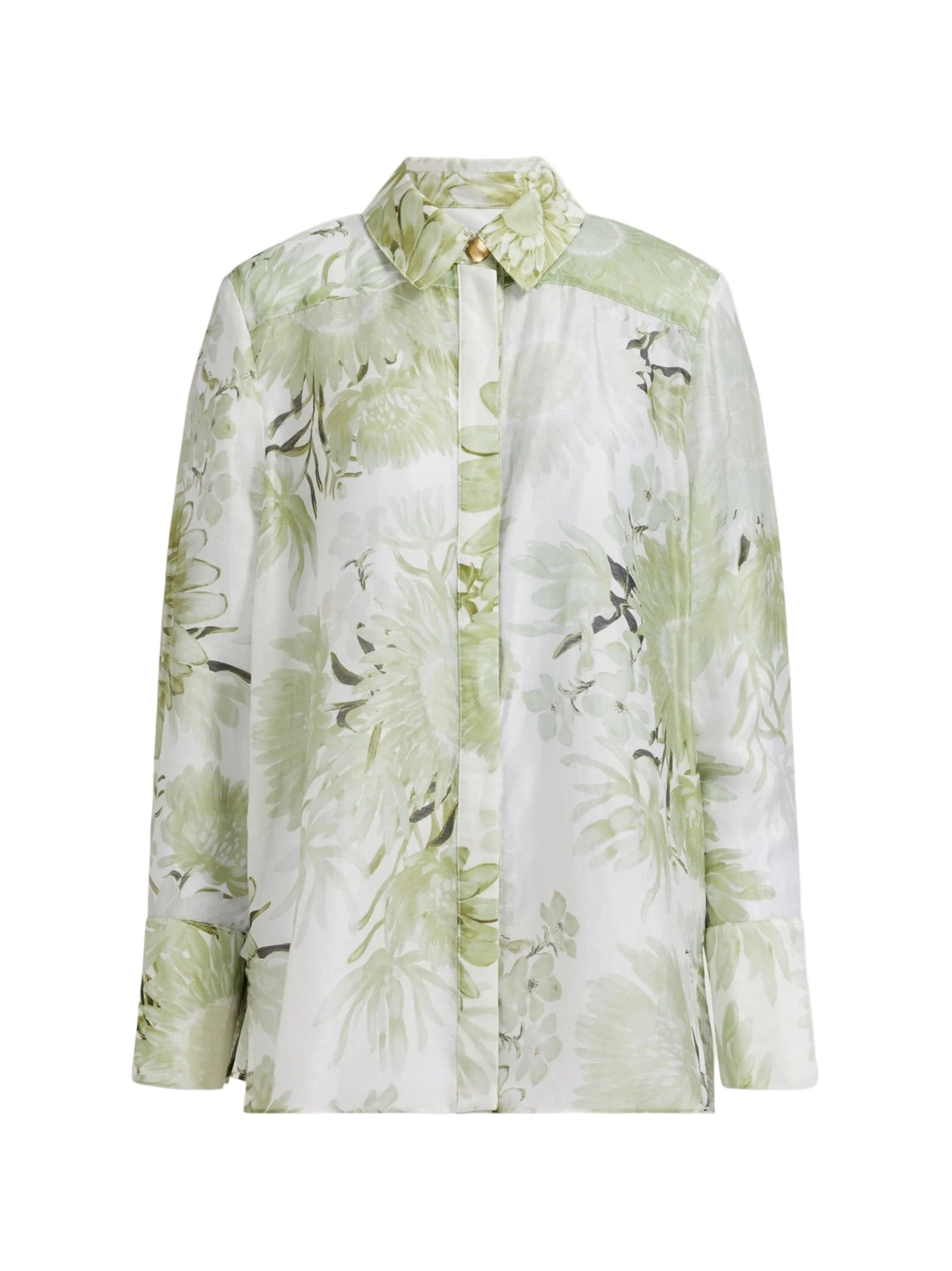 Aje Reflector Shirt in Olive Native Floral