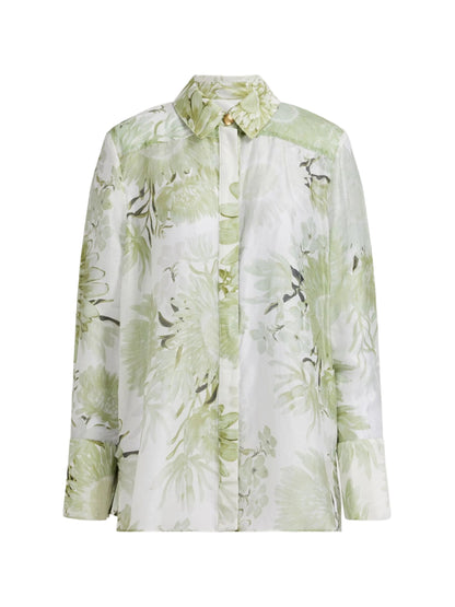 Aje Reflector Shirt in Olive Native Floral