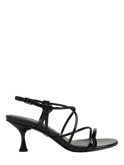 Sam Edelman Riana Strappy Heel Sandal in Black Patent