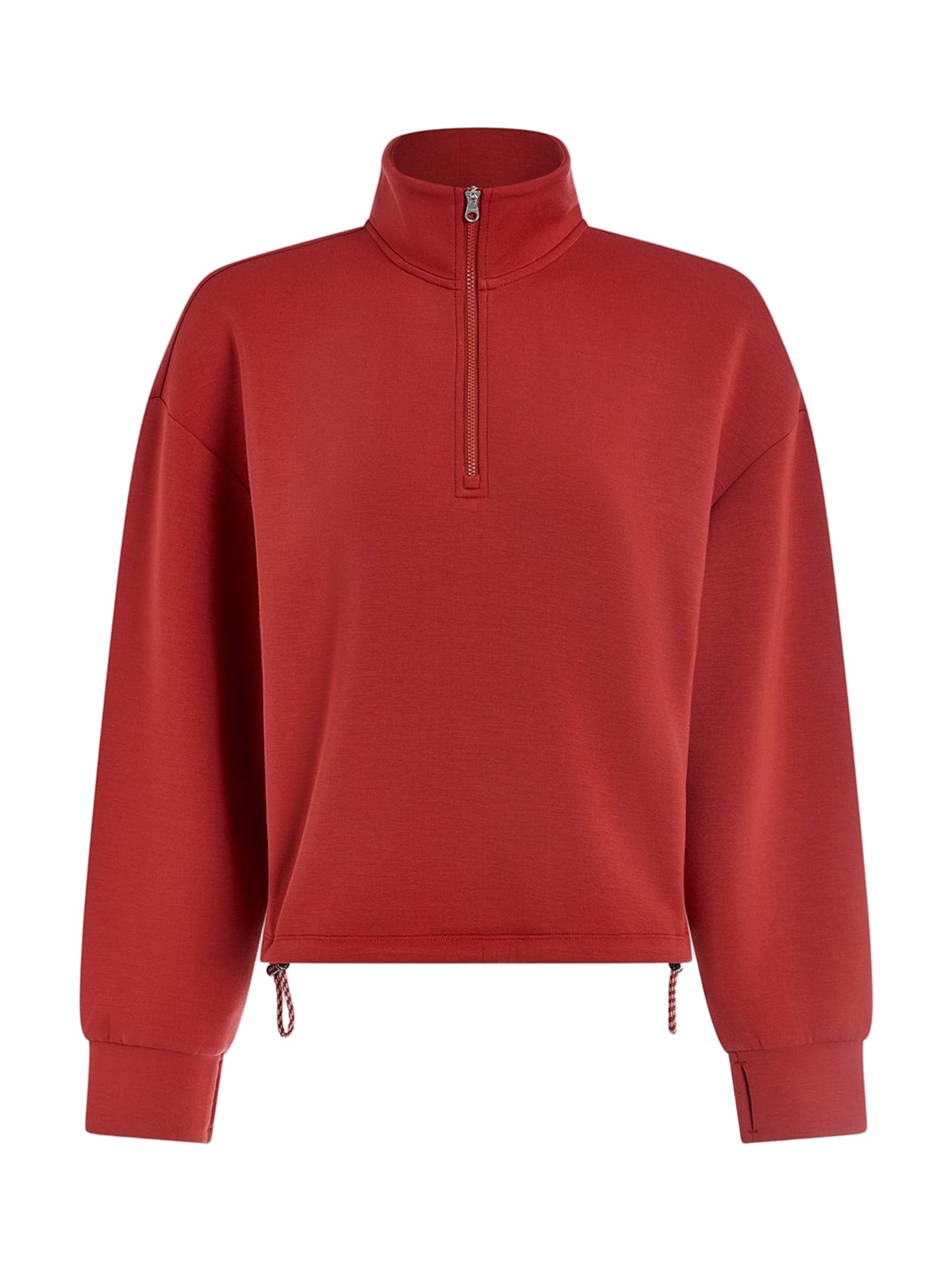Varley Sian Cropped Half Zip Midlayer in Lava Falls