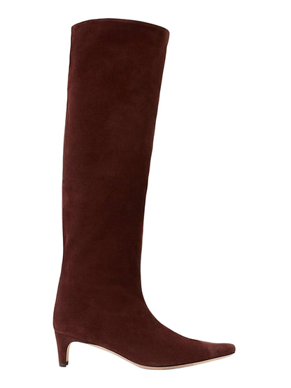 Staud Wally Boot Mahogany Suede