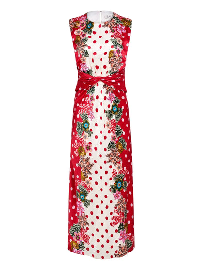 Saloni Gwen Dress in Plumeria Rouge