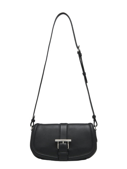Alexander McQueen T-Bar Satchel in Black/Silver
