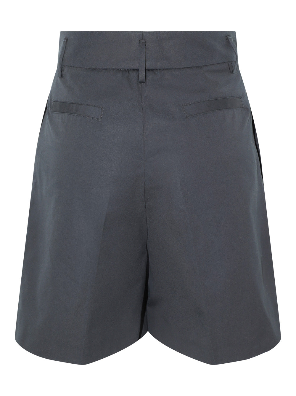 Fabiana Filippi Long Cotton Shorts in Blu Notte