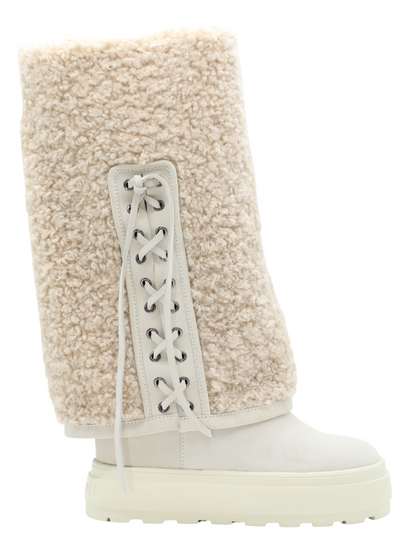 Casadei Double Face Apres Sky Boot in Yogurt Milk