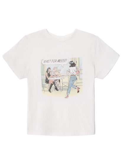 Re/Done Classic Tee Drinks in Vintage White