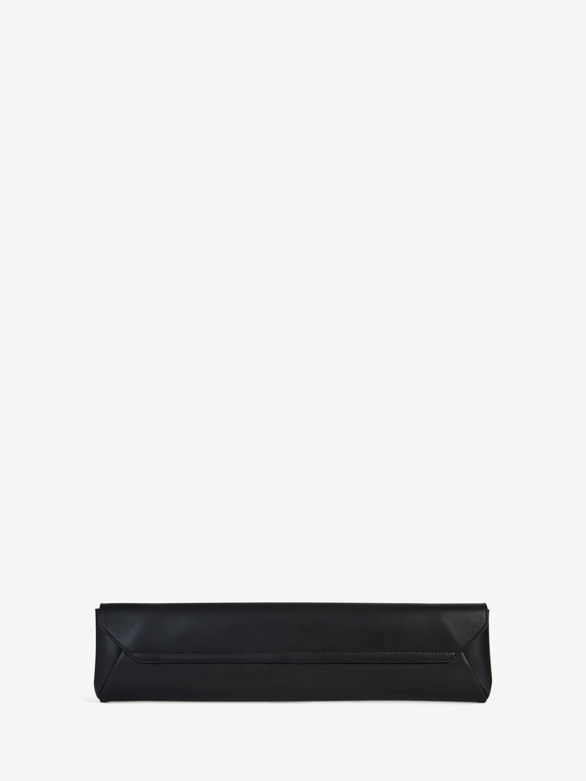 Balmain Long Clutch Bag in Smooth Leather Noir