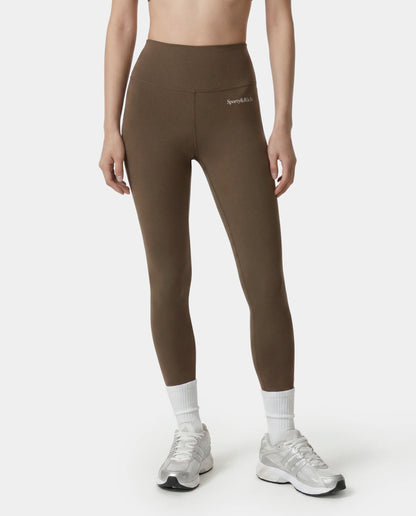 Sporty & Rich Serif Logo Legging in Sand