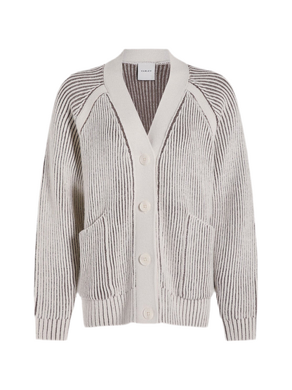 Varley Jude Plated Cardigan in Birch