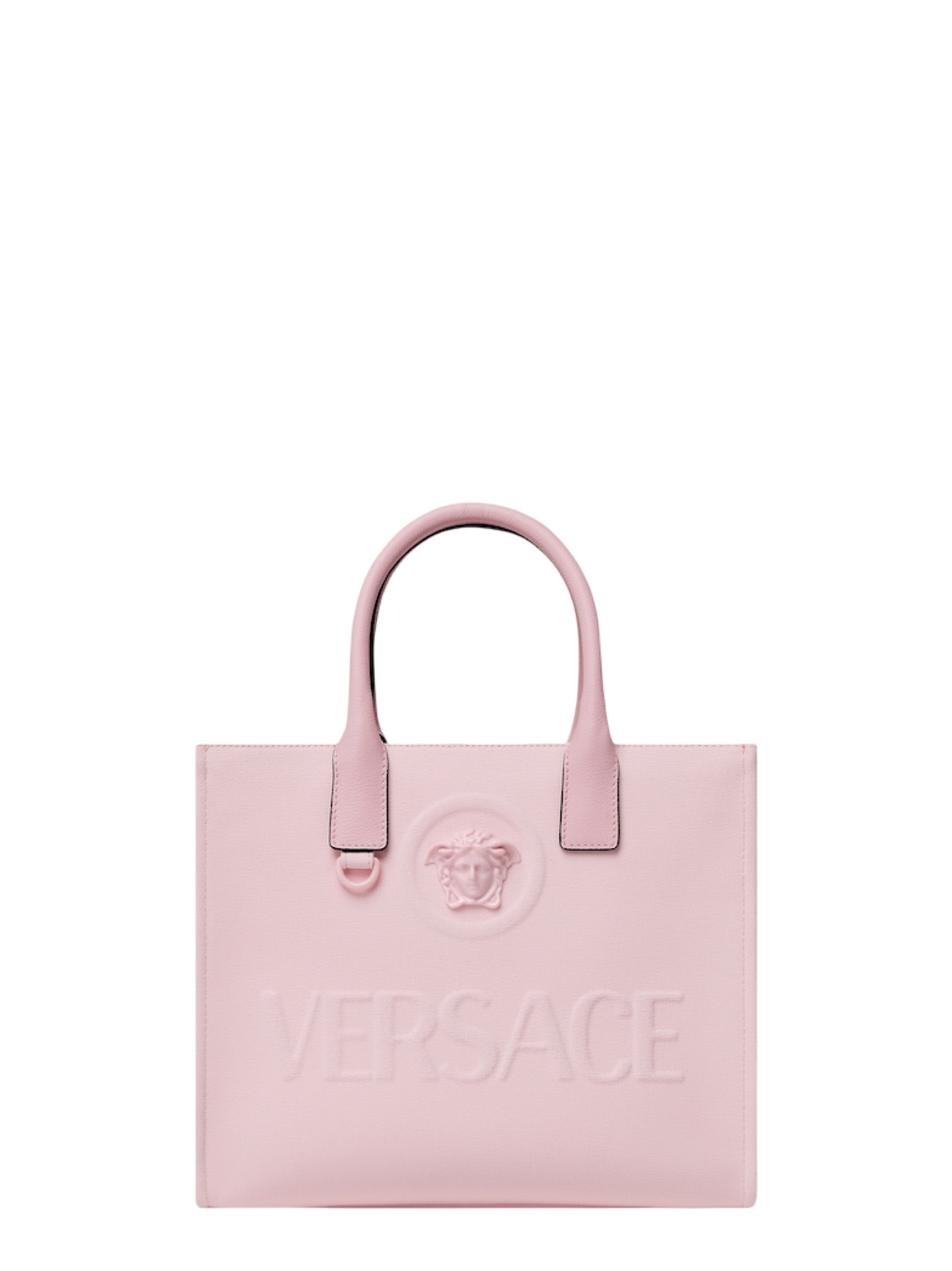 Versace La Medusa Small Canvas Tote in Pink