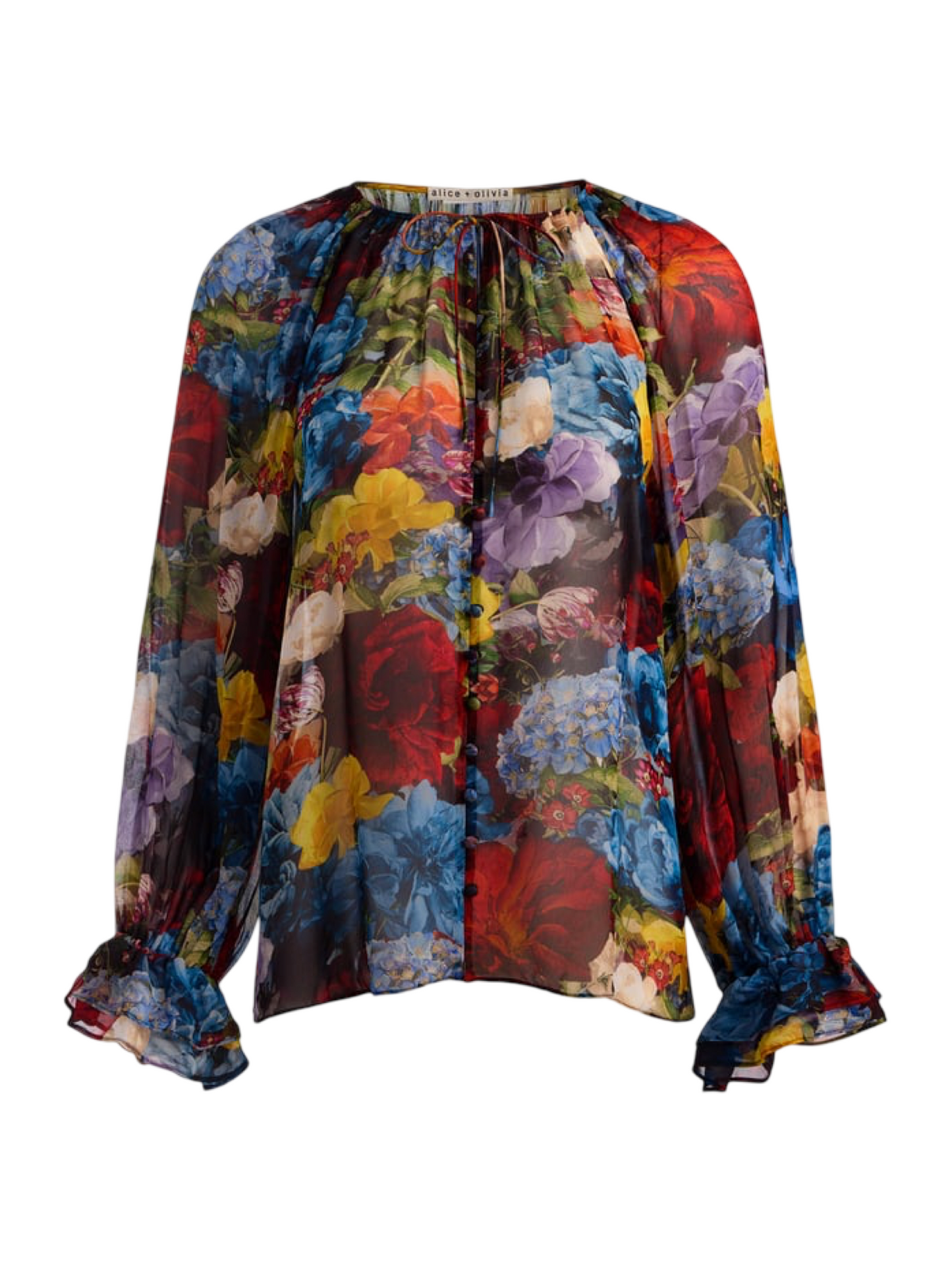Alice + Olivia Josephine Blouse in Flourish Sm