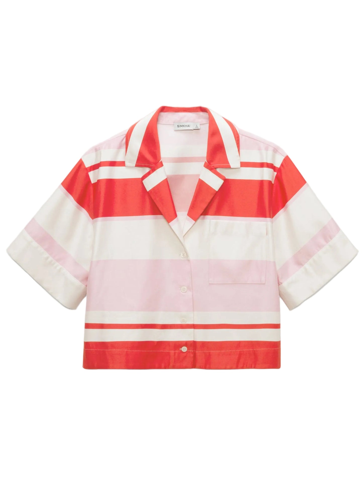 Simkhai Bailee Camp Shirt in Tulip Stripe