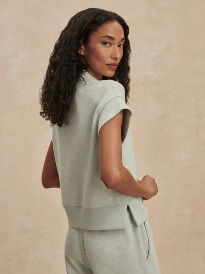 Varley Gracee V-Neck Tank in Mint Green Marl