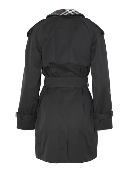 Burberry Short Trench Coat in Black