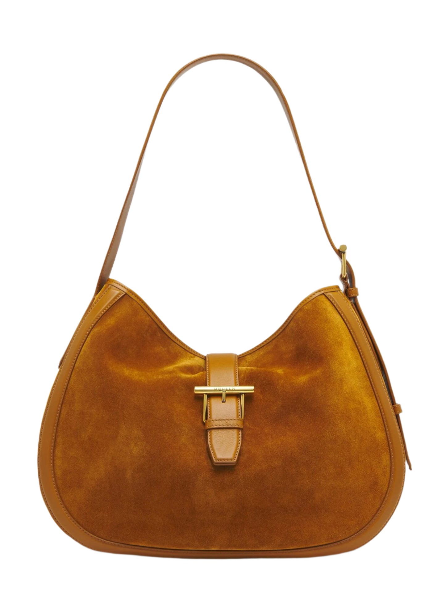 Alexander McQueen T-Bar Shoulder in Light Brown/Gold
