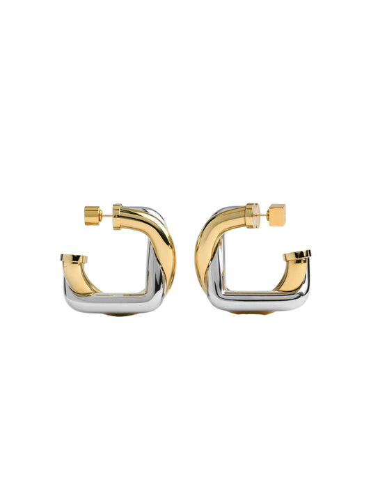 Jacquemus The Doppio Earrings in Gold/Silver