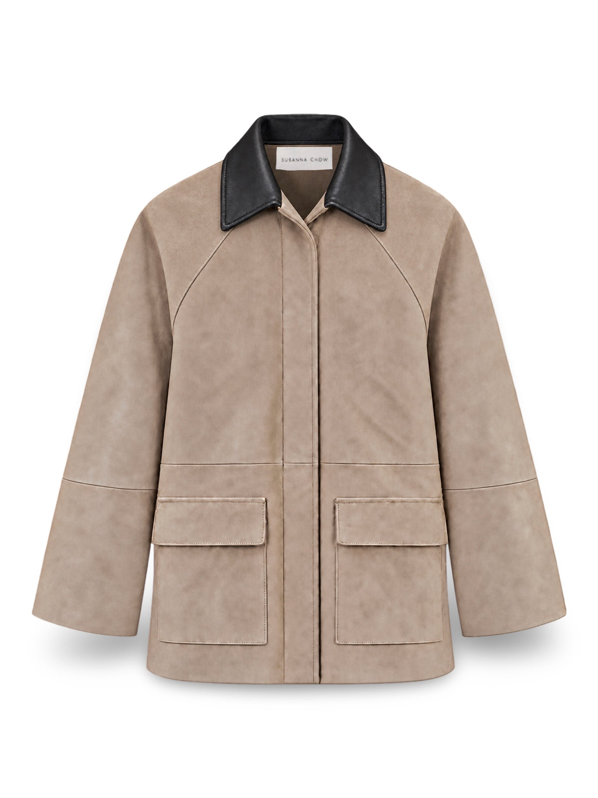 Susanna Chow Raegan Suede Field Jacket in Hazelnut