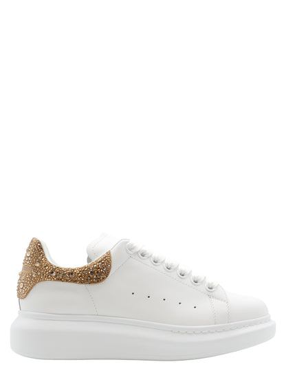 Alexander McQueen Oversized Sneaker in White/Dark Camel