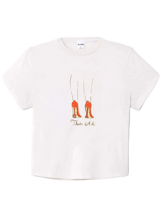 Re/Done 90X Baby Tee That's All in Vintage White