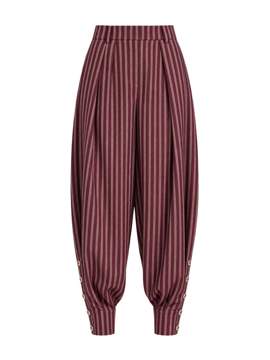 Retrofête Velora Pant in Cigar Pinstripe