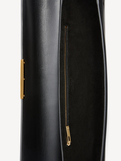 Balmain Long Clutch Bag in Smooth Leather Noir