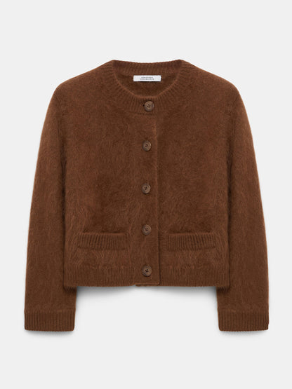 Fluffy Statements Cardigan - Coffee - XXL