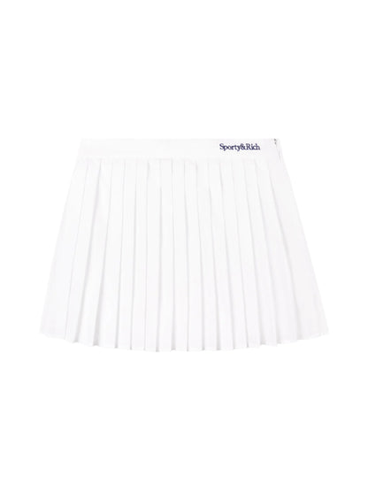 Sporty & Rich Serif Logo Anae Skirt in White
