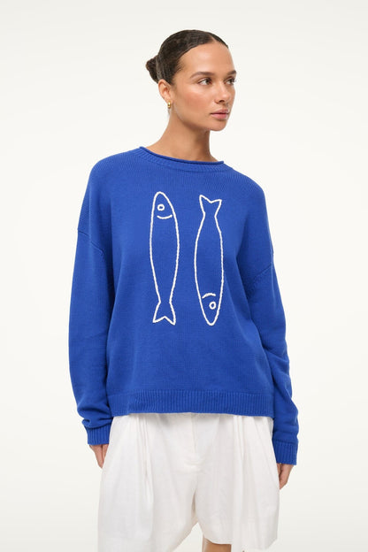 Staud Giada Sweater in Pier Blue