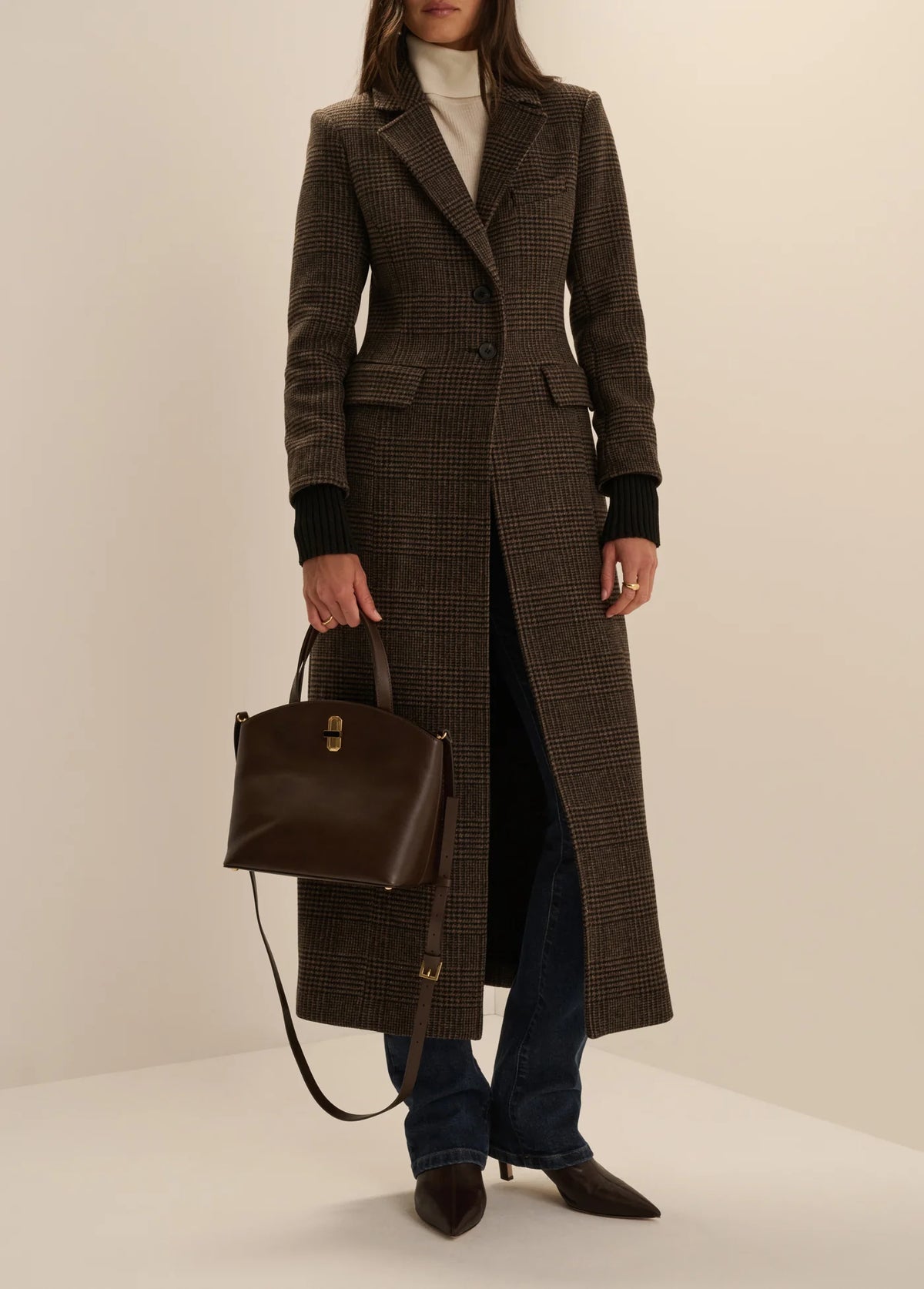 Favorite Daughter City Coat in Ganache Houndstooth