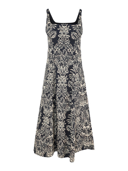 Ulla Johnson Natali Tank Cotton Dress in Noir Flora