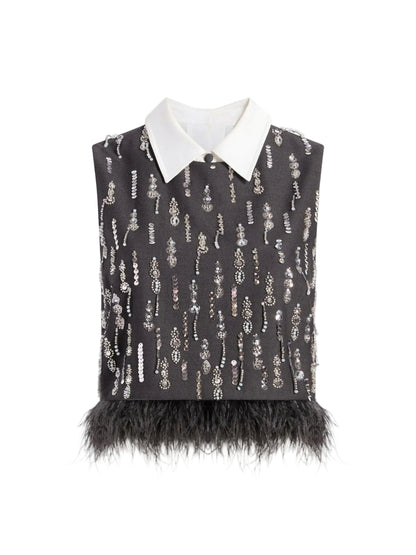 Cinq à Sept Selene Top in Charcoal