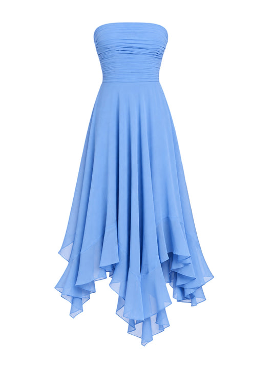 Retrofête Louisa Chiffon Dress in L’Acqua