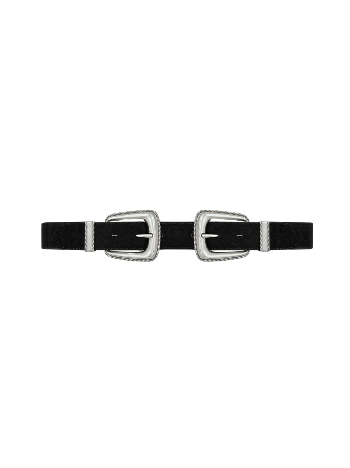 Suede Dbl Buckle Arch Belt