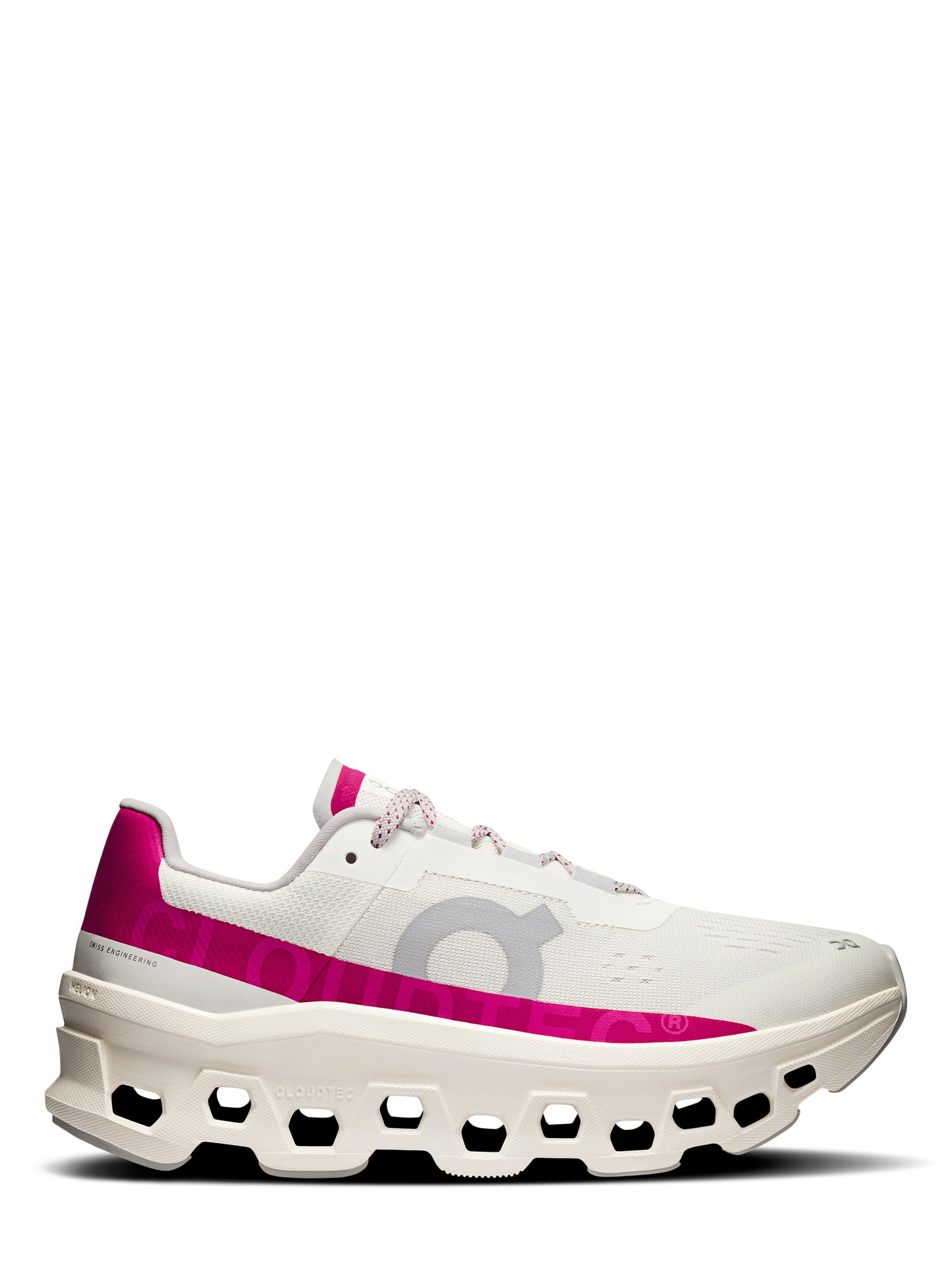 On Running Women's Cloudmonster in Ivory/Grenadine