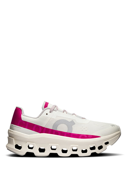 On Running Women's Cloudmonster in Ivory/Grenadine