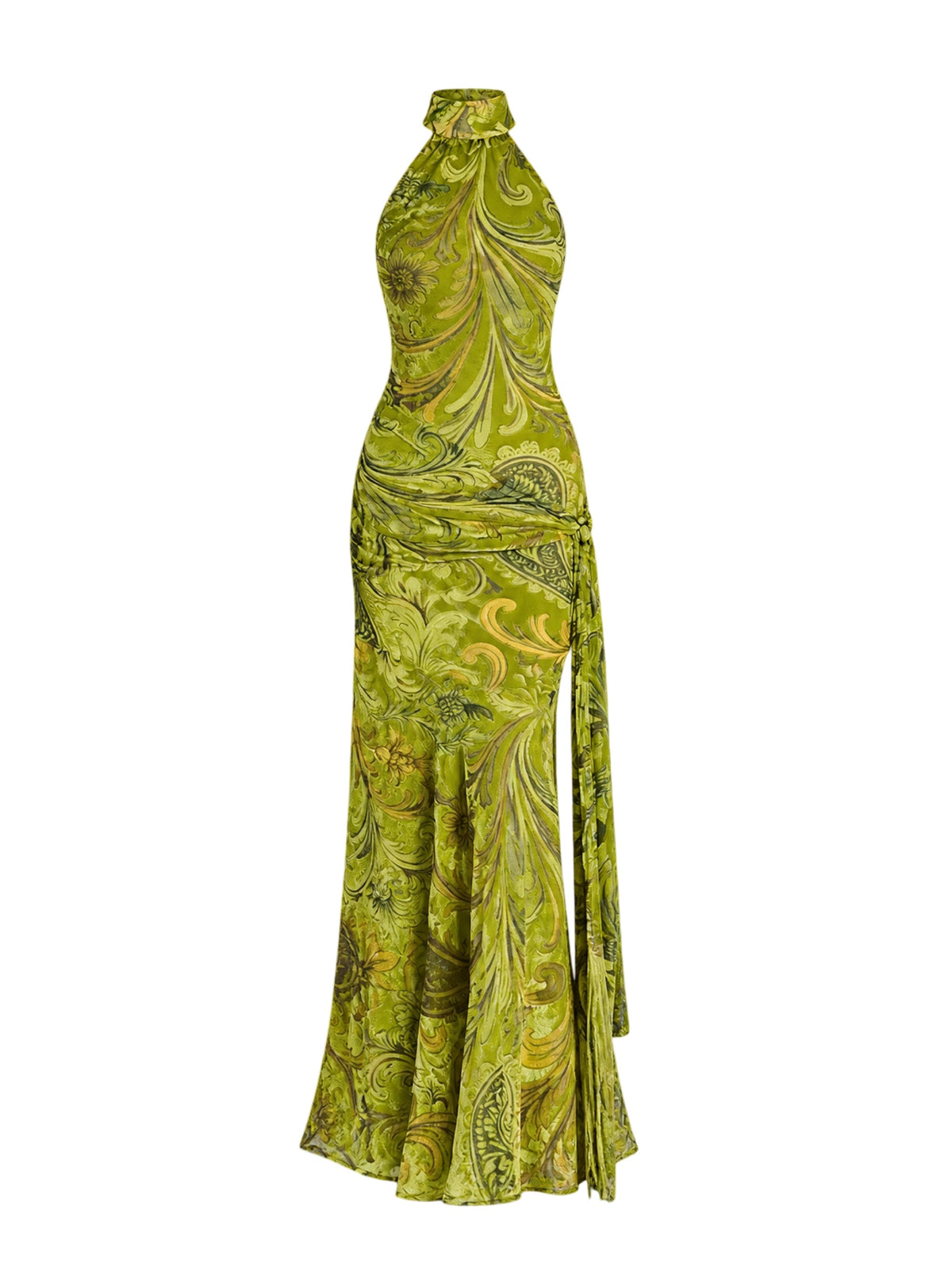 Retrofête Protea Velvet Dress in Envy Paisley Burnout